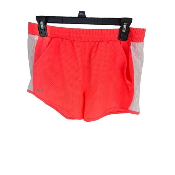 Under Armour Women’s Running Shorts Dri-Fit SZ M Color is Florescent Peach for S - Picture 3 of 11